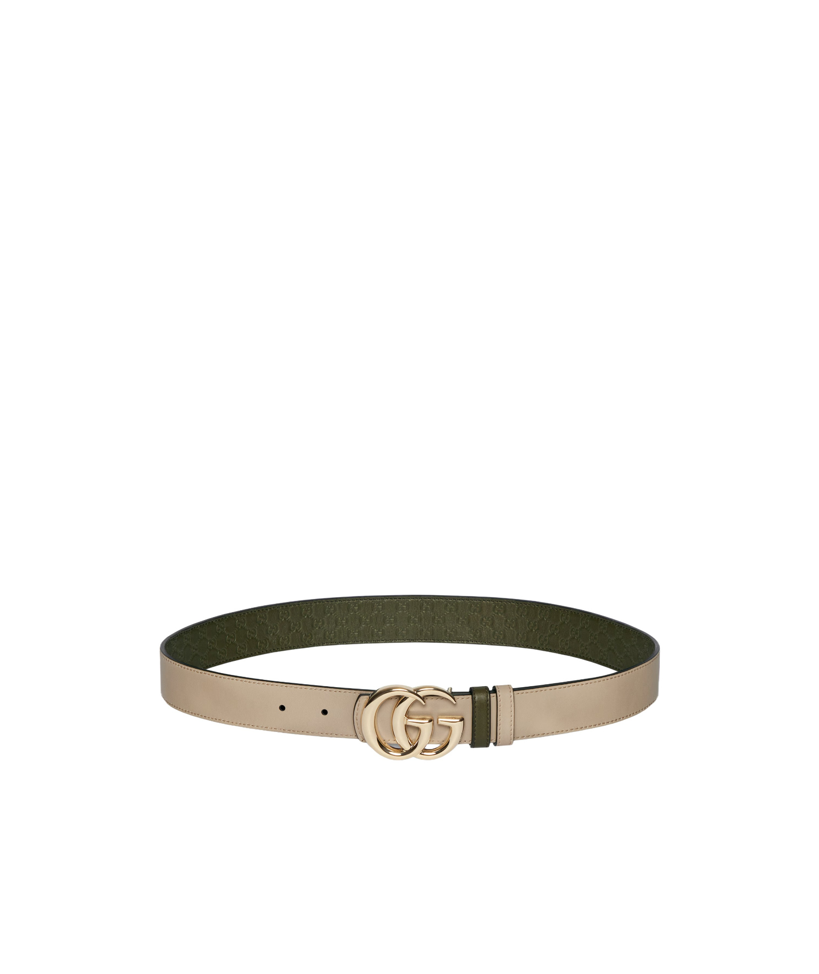 Gucci Reversible Gg Marmont Belt In Green