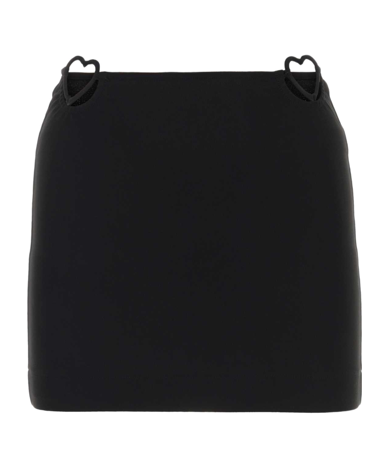 Nensi Dojaka Black Heart Cut-out Detail Miniskirt In Black