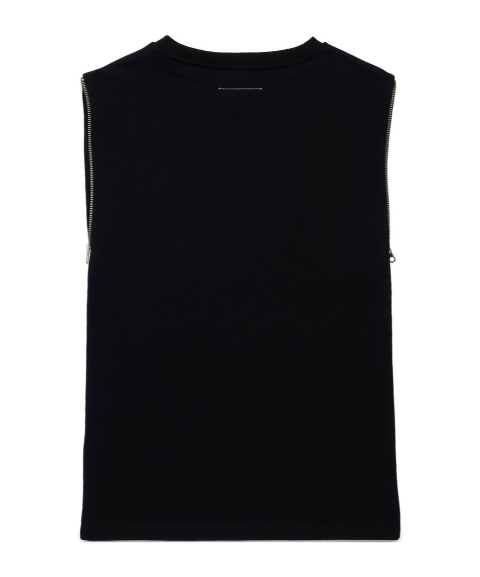 Mm6 Maison Margiela Numbers-motif Dress In Black