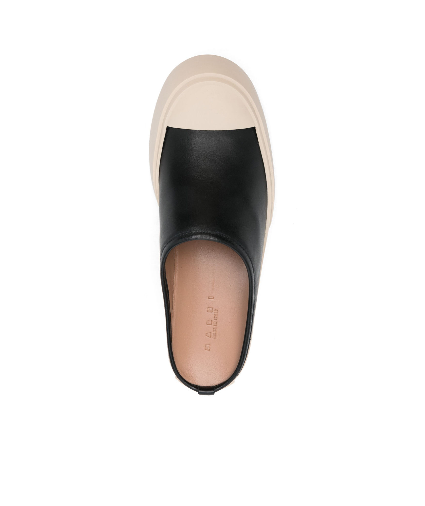 Marni Pablo Leather Flats For Men In Black