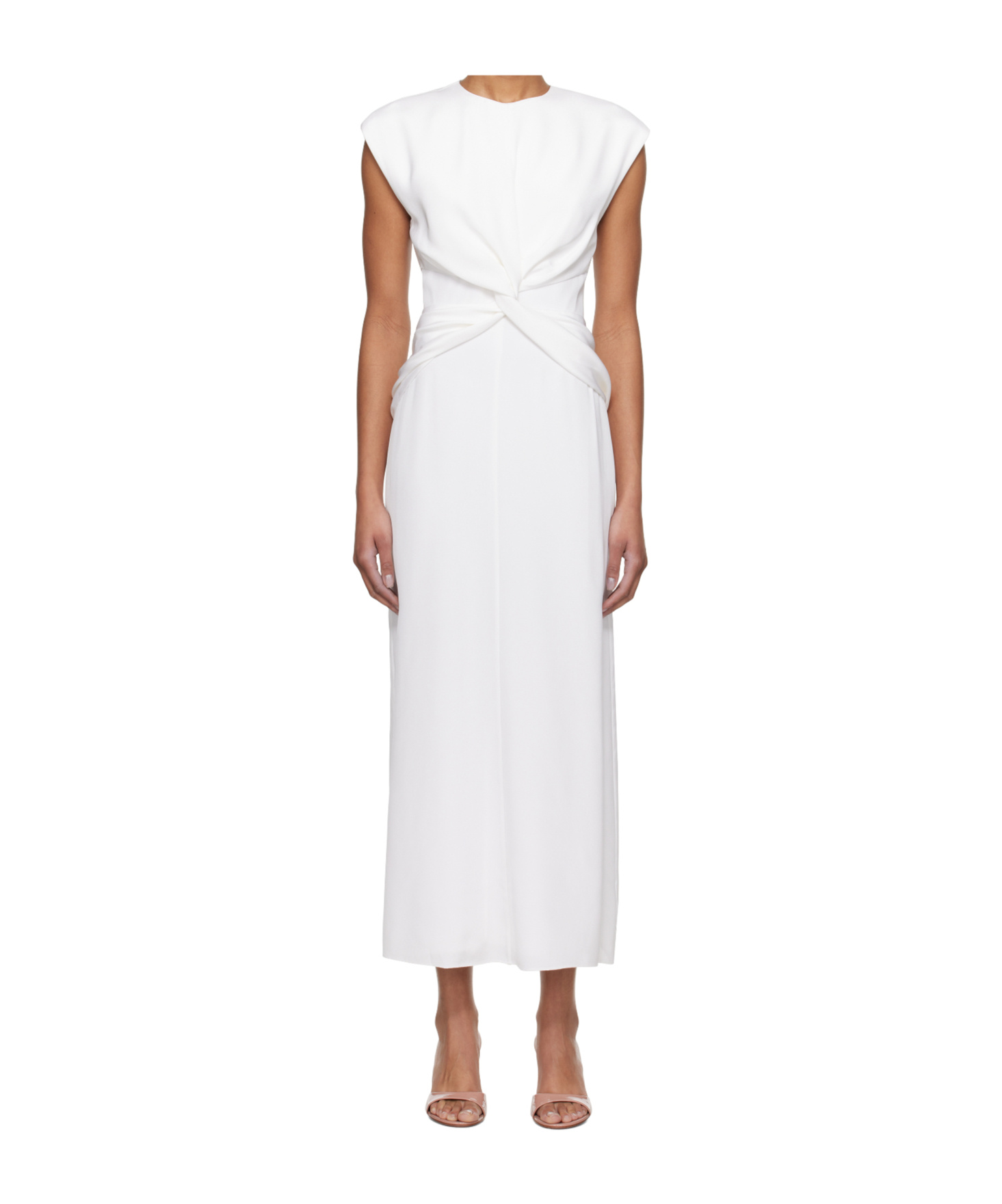 Tove Silk Midi Dress In White