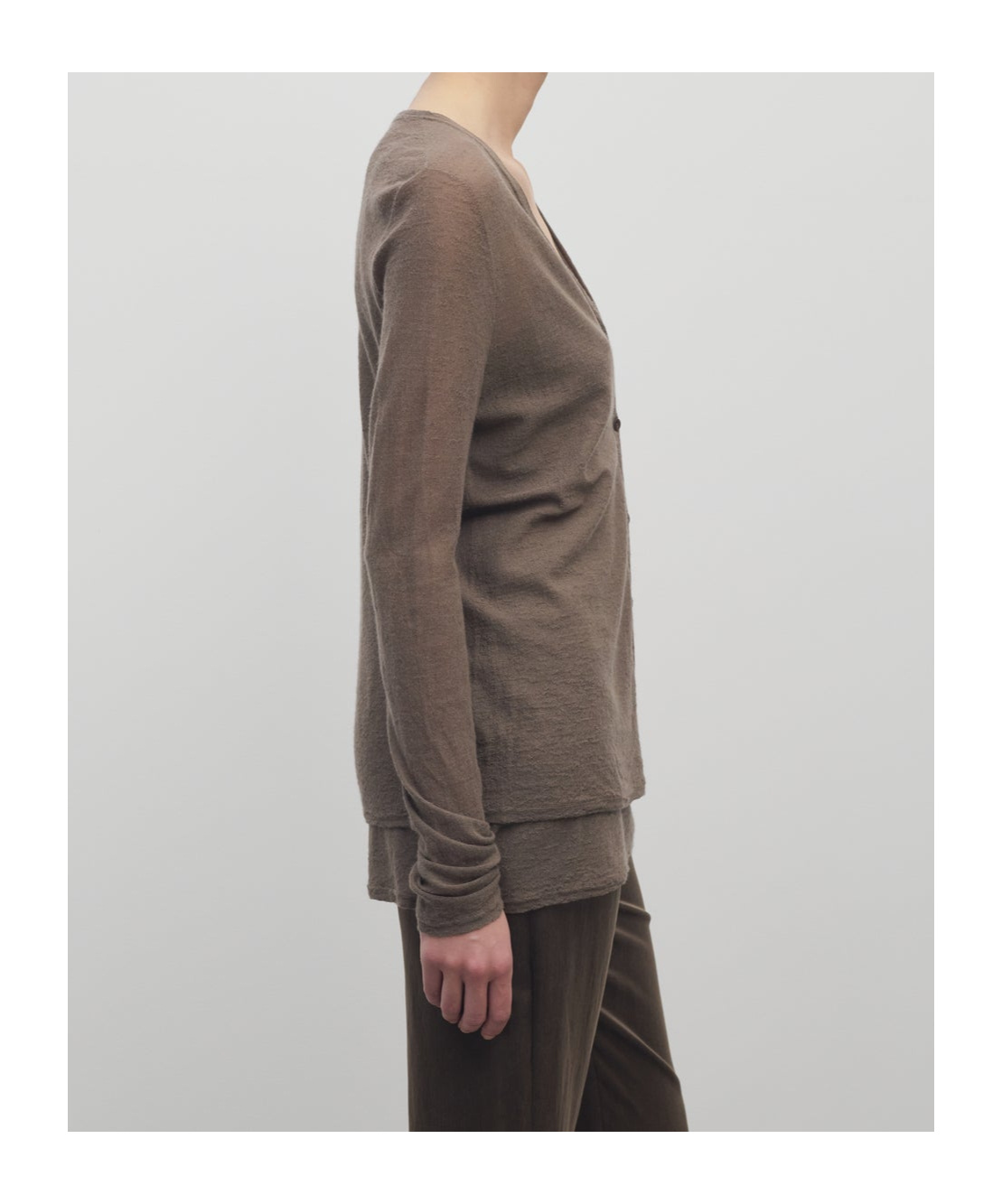 The Row Kasem Cashmere Cardigan In Brown