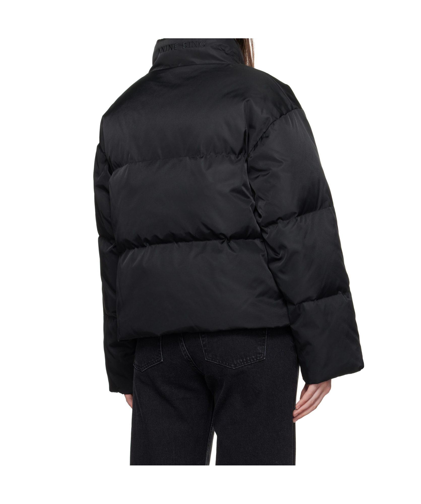 Shop Anine Bing Dorian Puffer Jacket In Black
