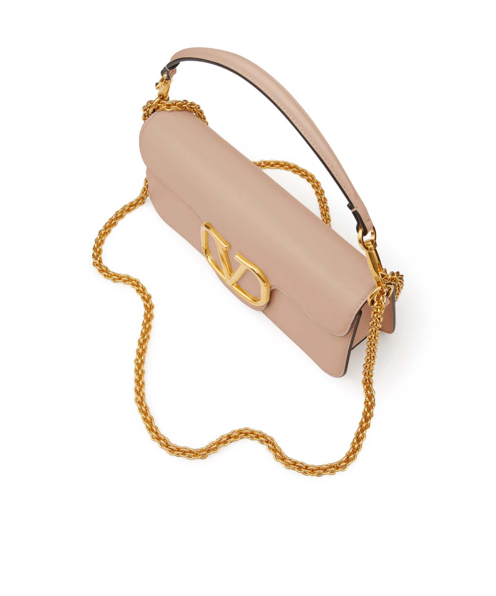 Shop Valentino Locò Shoulder Bag In Nude