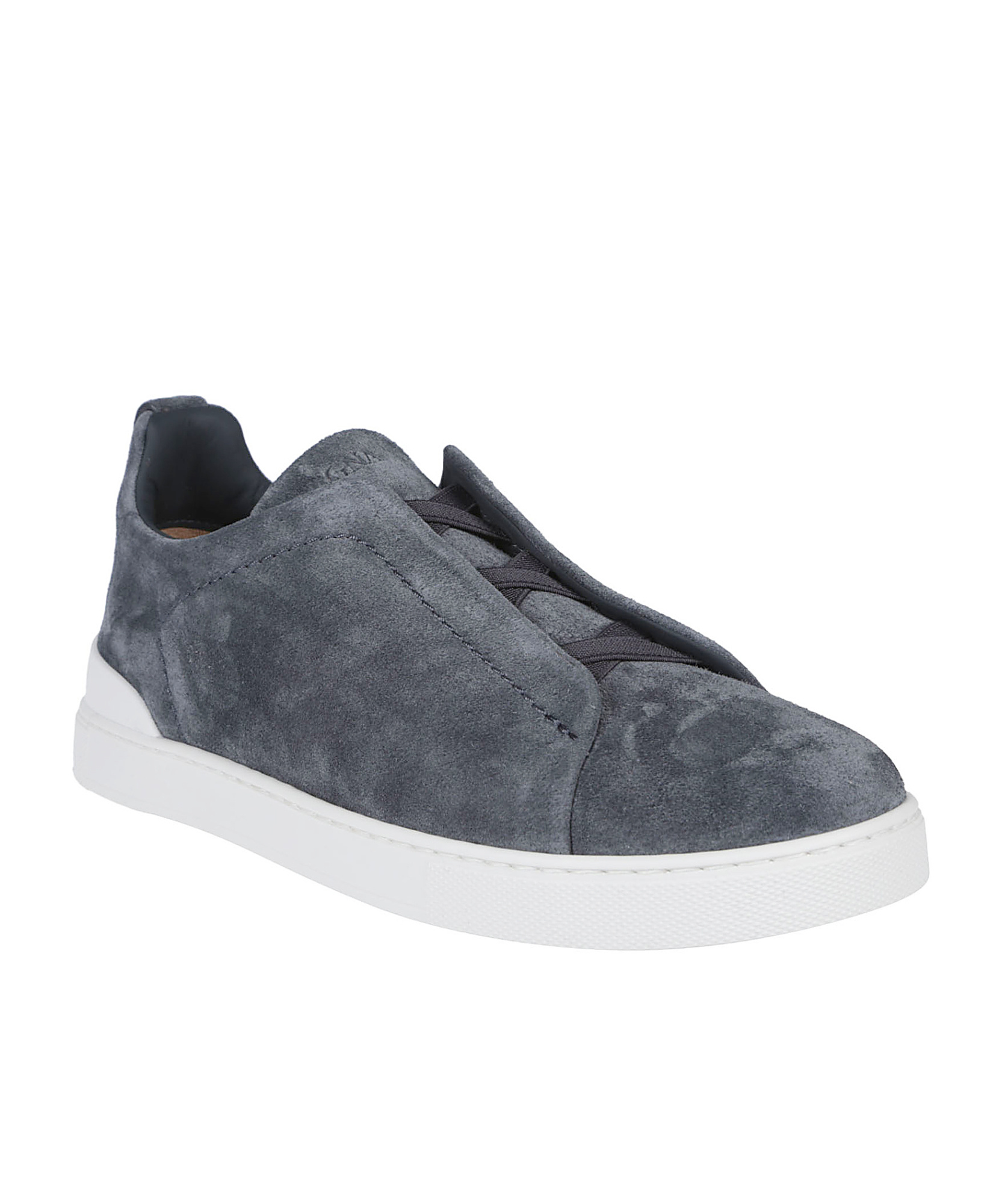 Zegna Low-cut Lace-up Sneakers In Gray