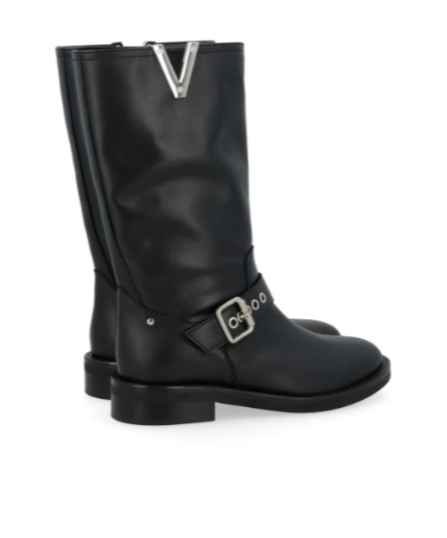 Via Roma 15 Belted Short Boots In Black