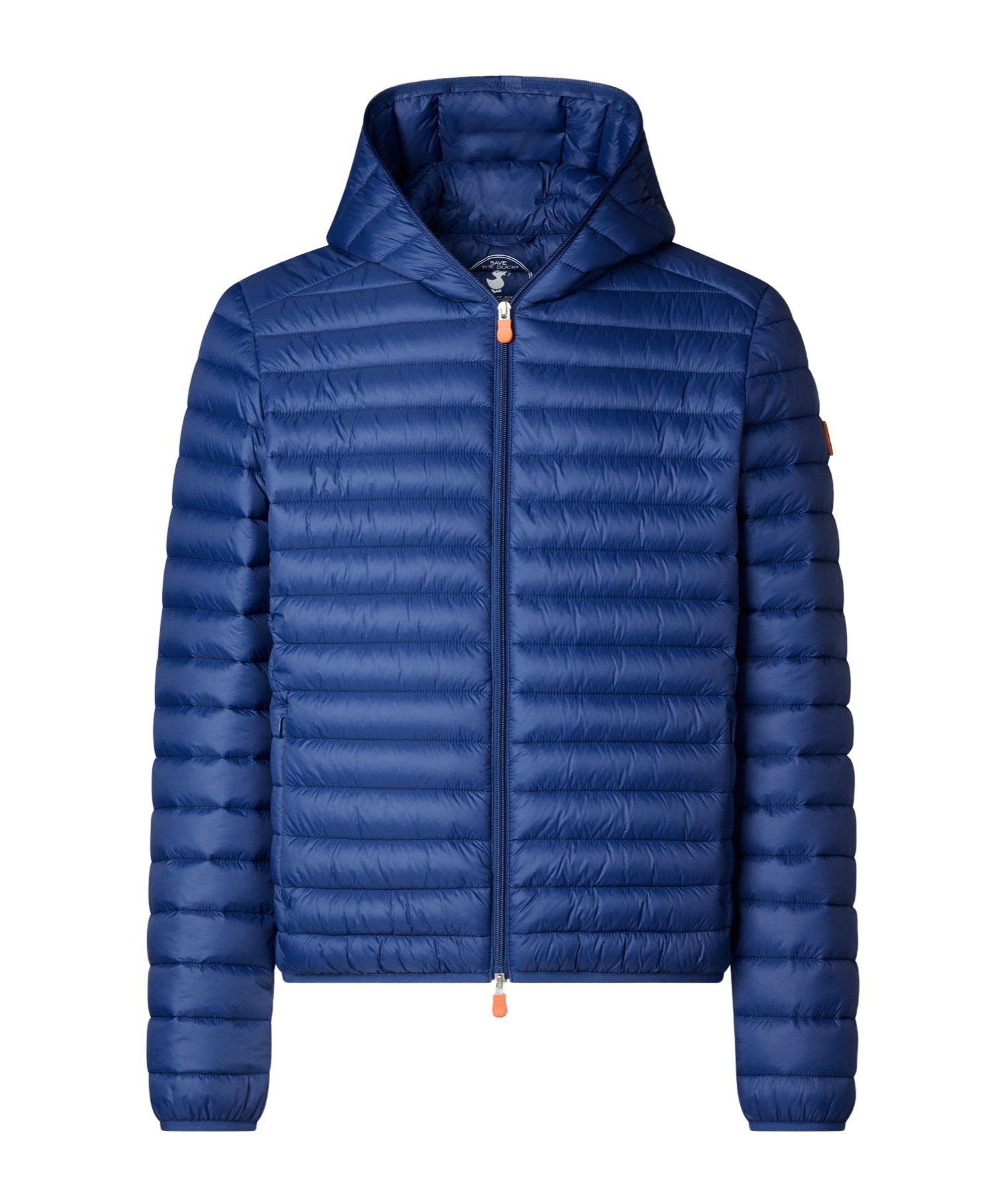 Save The Duck Nylon Casual Jacket With Animal-free Plumtech Padding In Blue