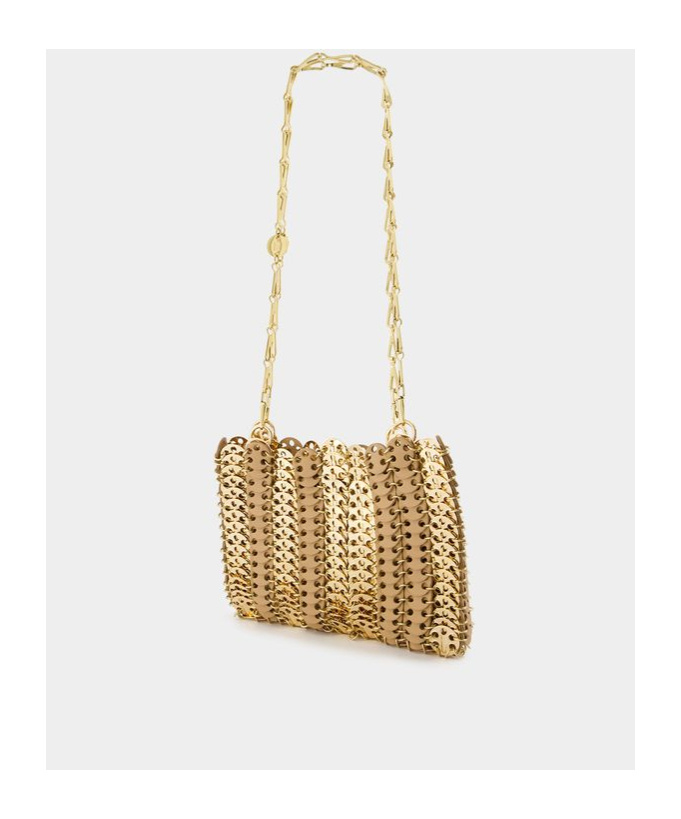 Rabanne Logo Shoulder Bag In Brown