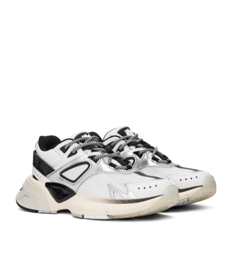 Amiri Lace-up Logo Sneakers In White
