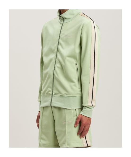 Palm Angels Classic Logo Tech Zip Track Jacket In White