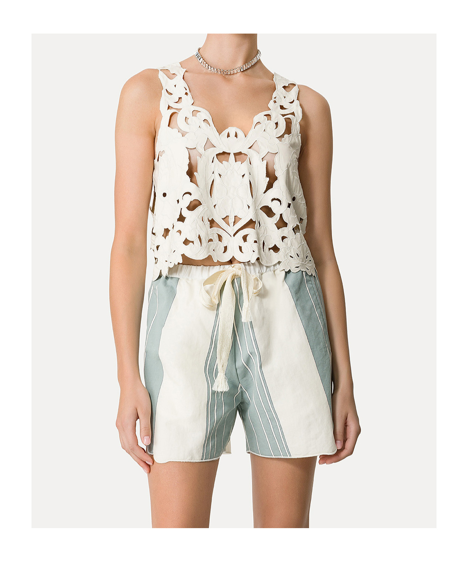 Forte Forte Poetic Orchid Crop Top In Vegan Leather