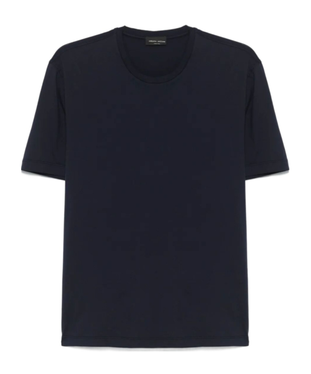 Roberto Collina Crew Neck Cotton T-shirt Clothing In Navy