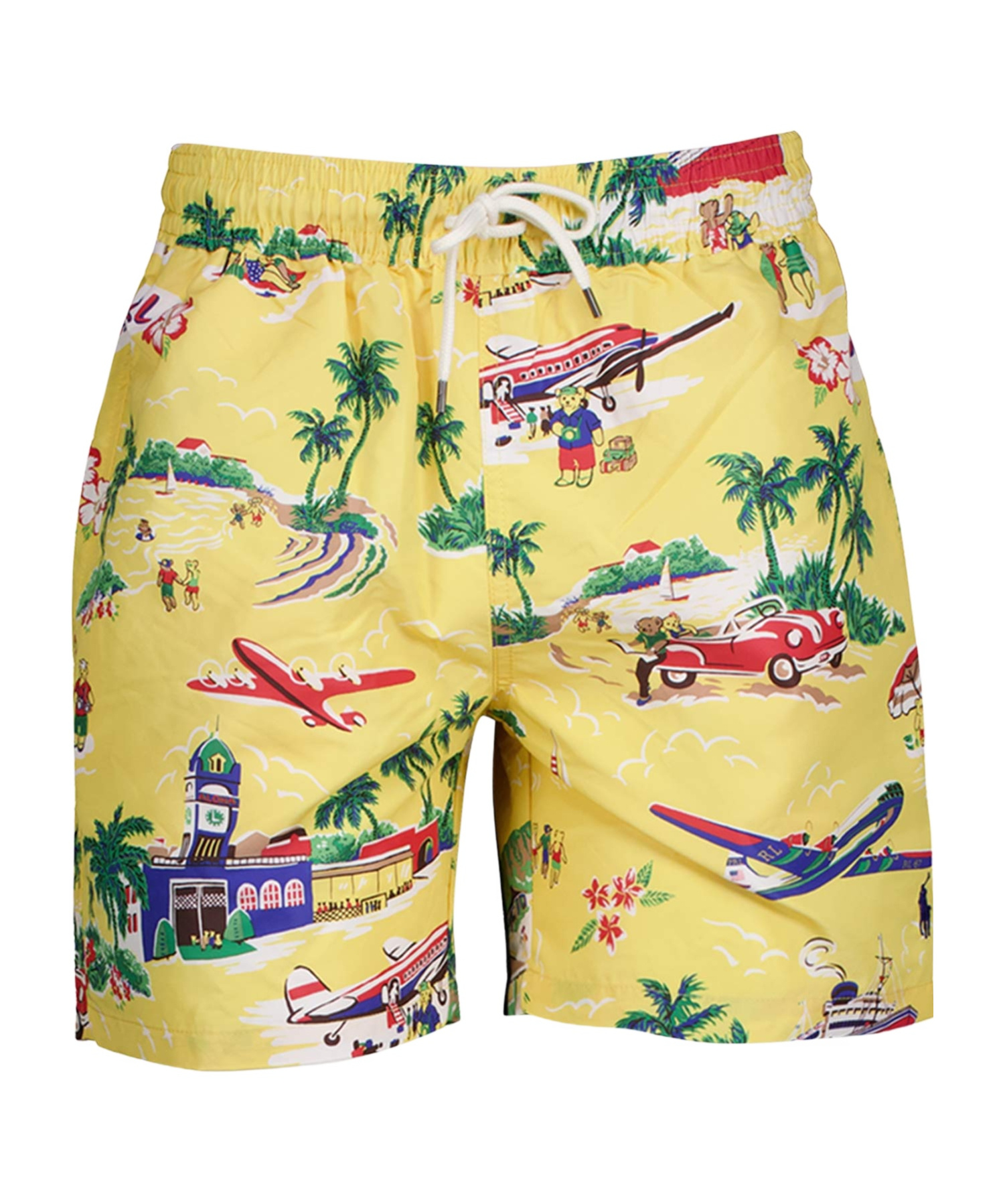 Polo Ralph Lauren Polo Bear Traveller Swim Shorts In Yellow