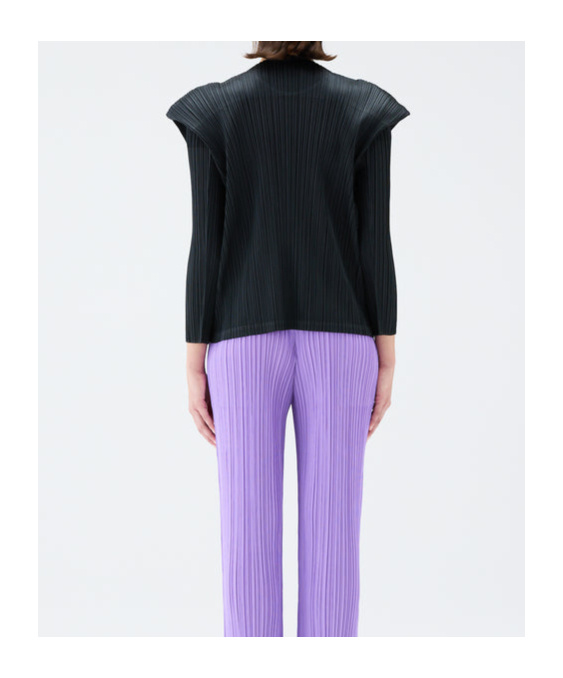 Issey Miyake Womens Black September Long-sleeve Knitted Top In Black