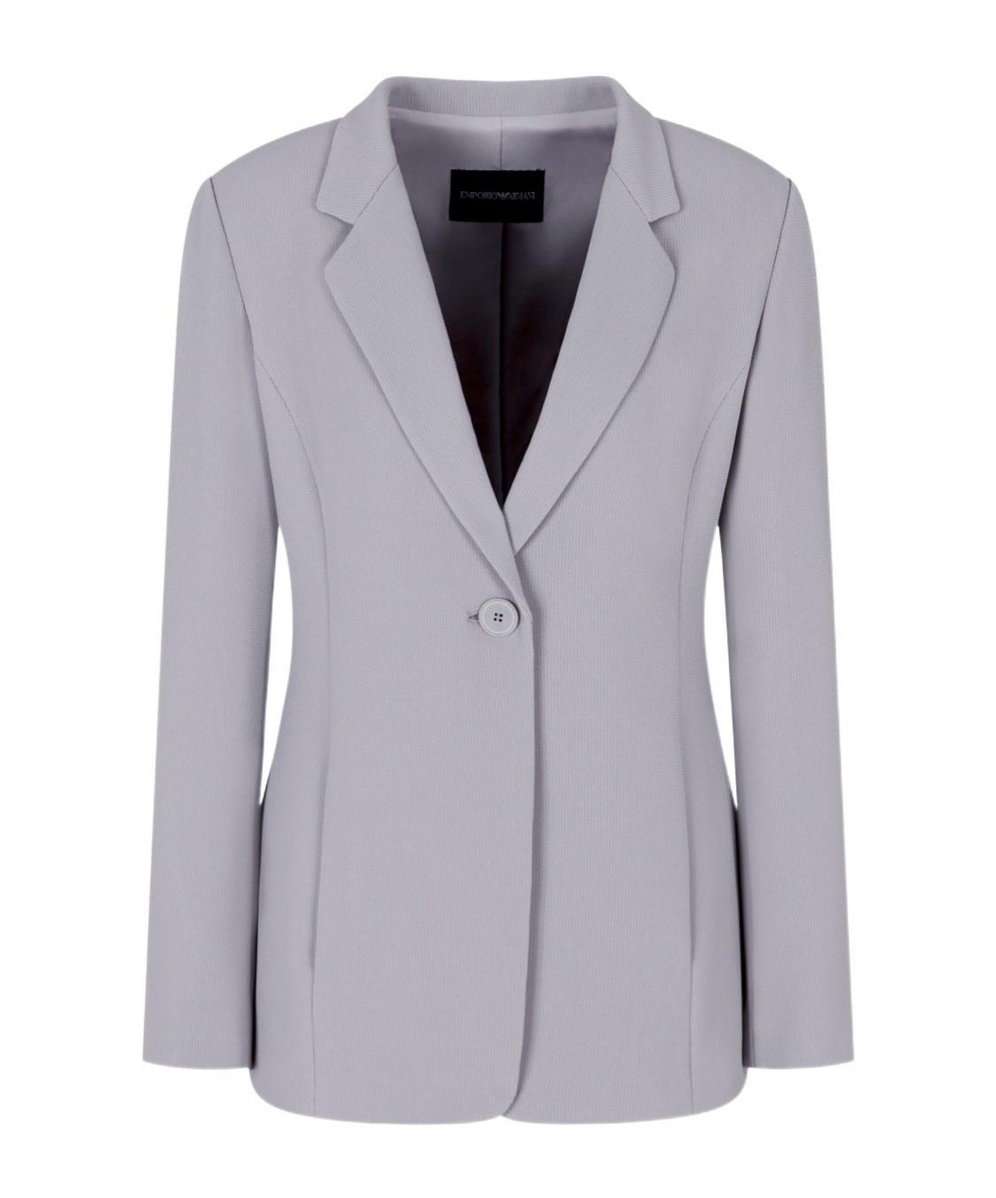 Emporio Armani Lapel Long Sleeve Casual Jacket In Gray