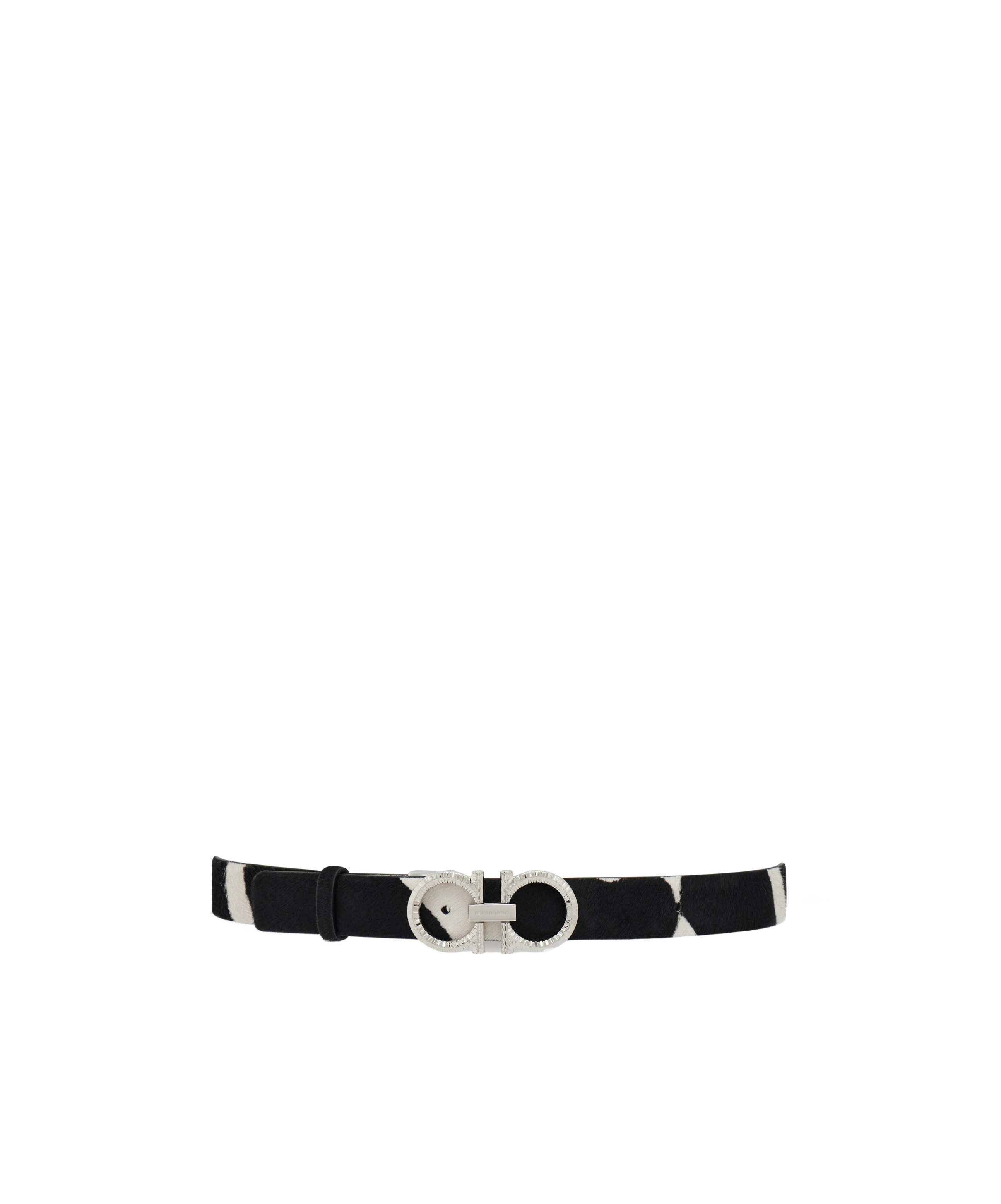 Ferragamo Adjustable Gancini Belt In Black