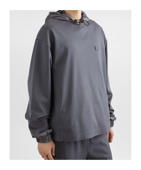 Dolce & Gabbana Cotton Sweatshirt With Logo In Gray