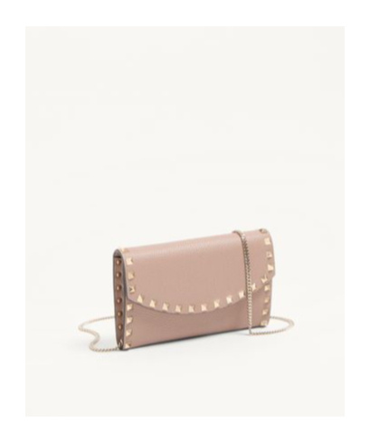 Valentino Rockstud Wallet On Chain In Neutral