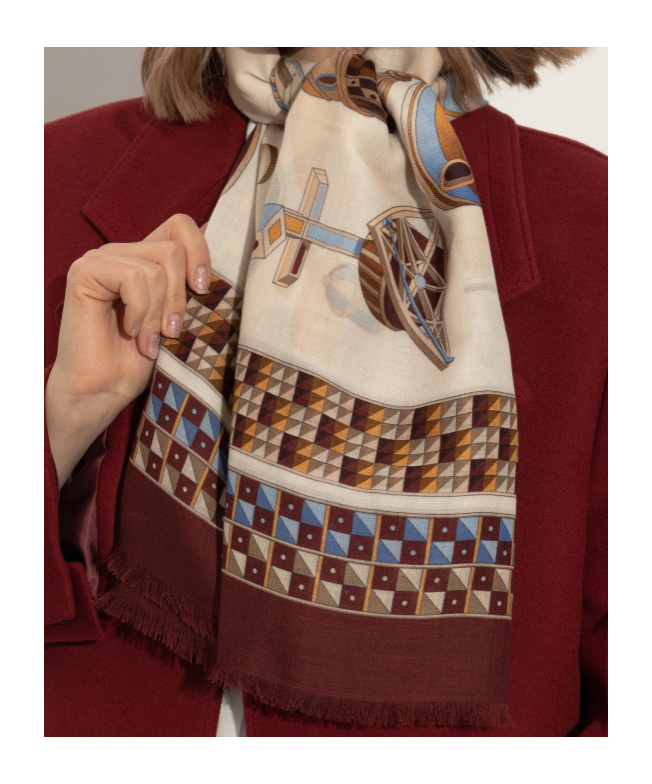 Ferragamo Printed Scarf In Multicolor