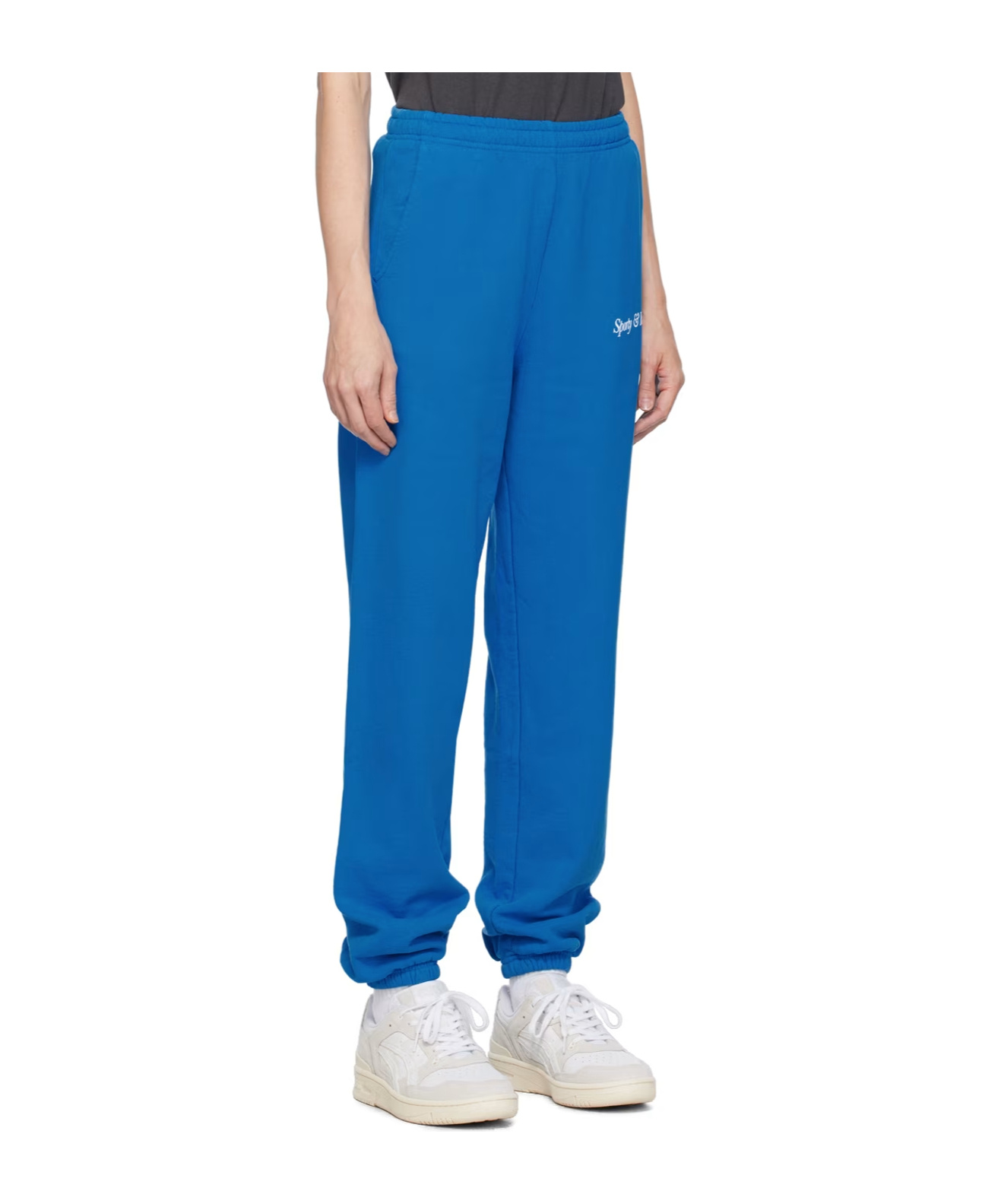 Sporty And Rich Logo Printed Sweatpants In Blue