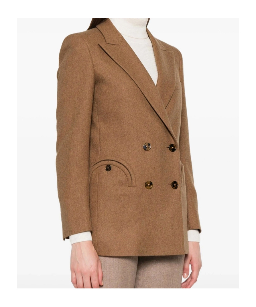 Blazé Milano Cholita Double-breasted Blazer In Brown