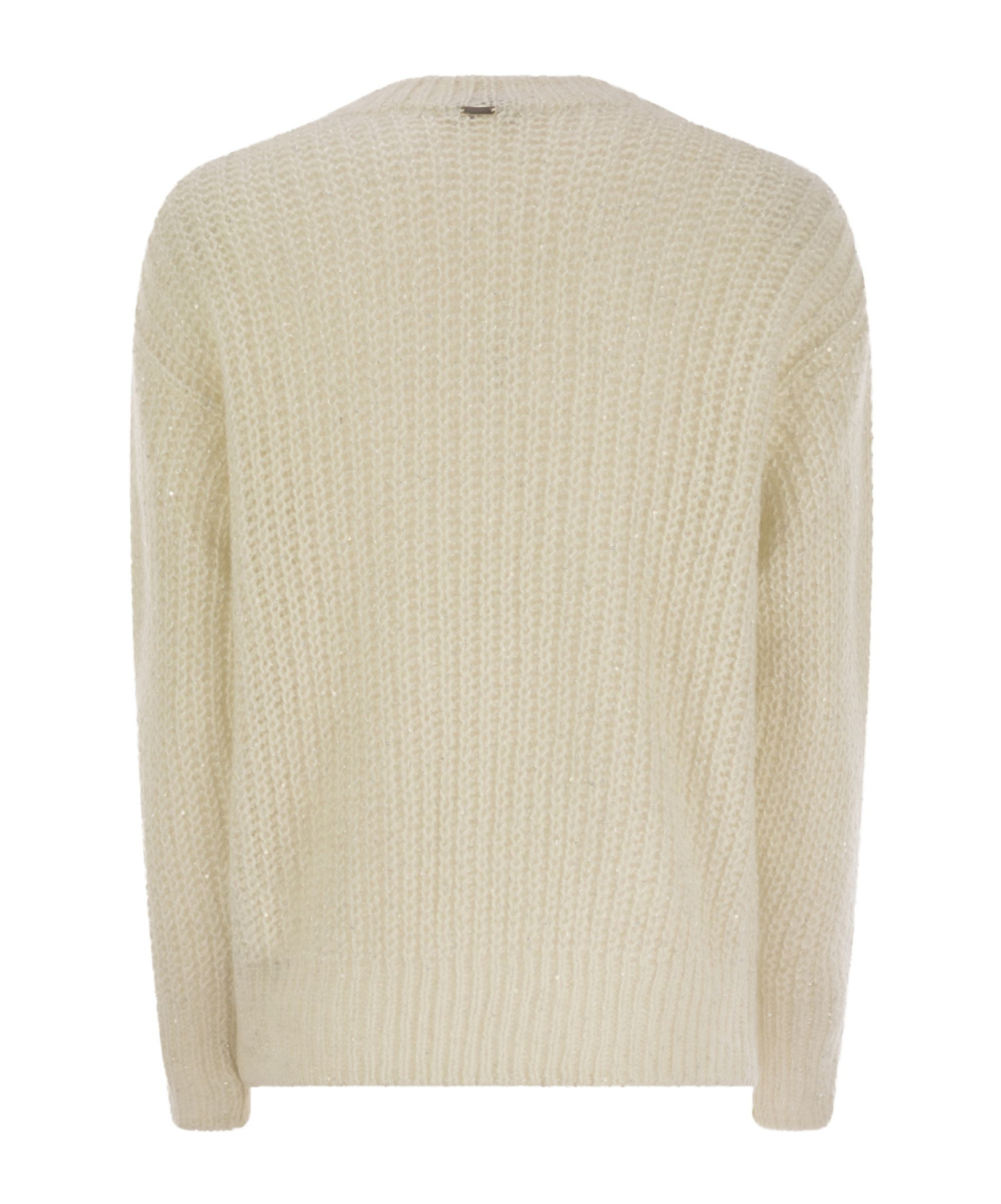 Herno V-neck Long-sleeved Sweater In White