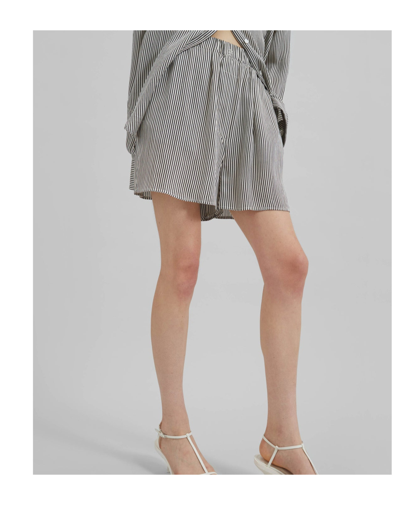 The Frankie Shop Lui Striped Boxer Shorts
