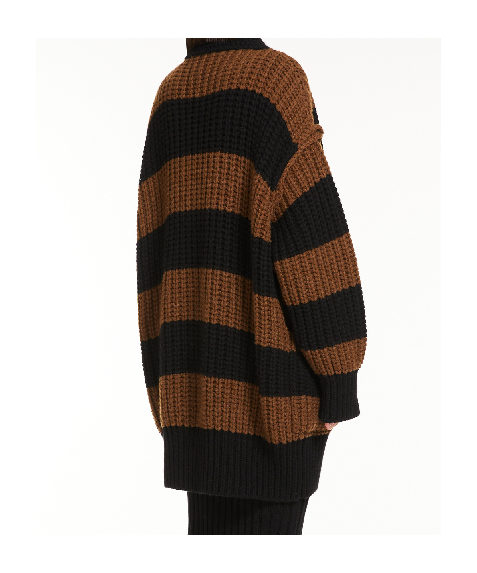 Max Mara Women Wool And Cashmere Oversized Cardigan In Black
