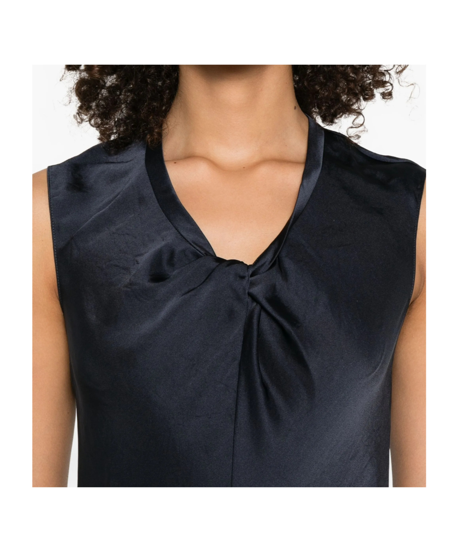 Theory Twist Scoop Midi Dress In Blue