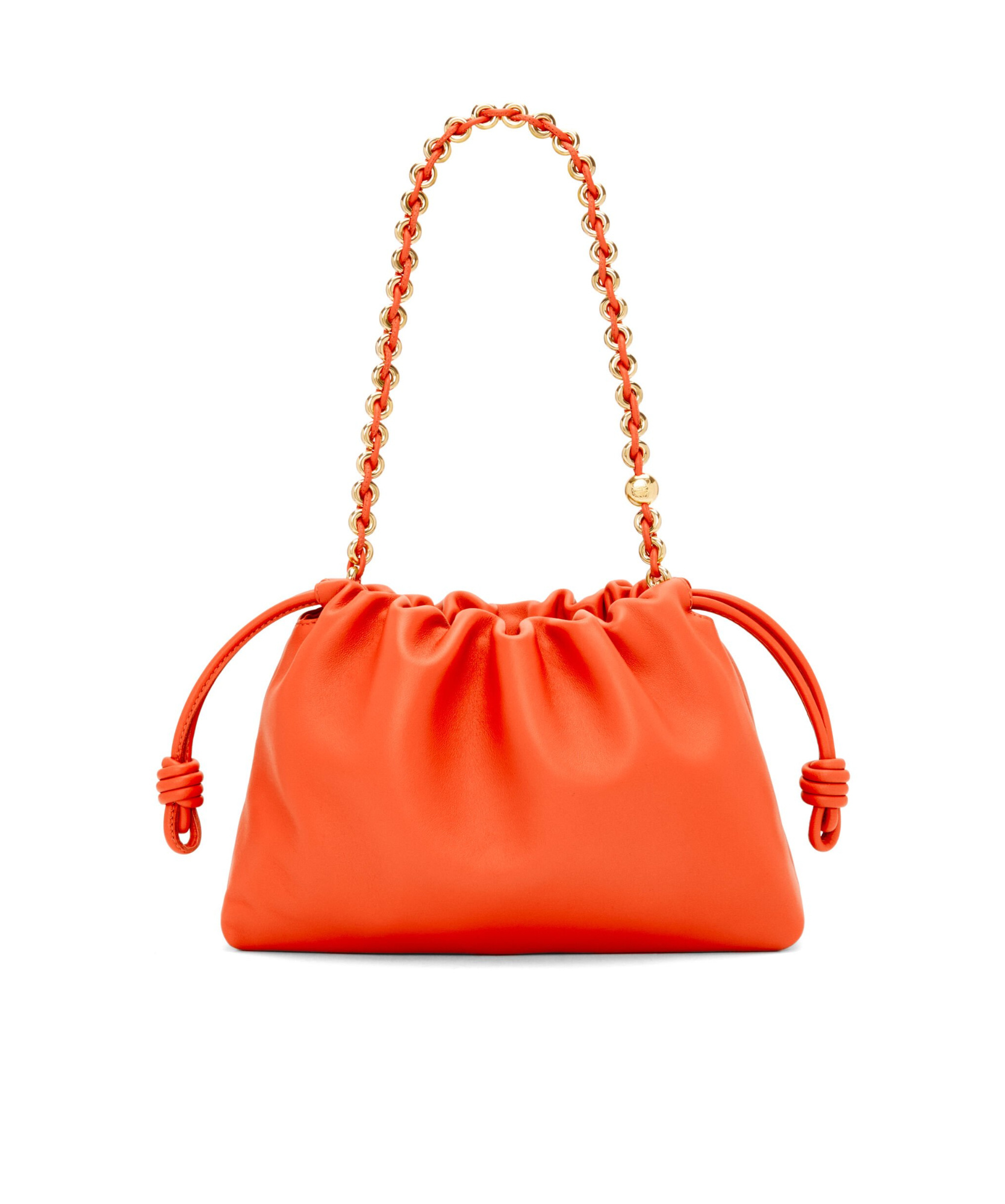 Loewe Womens Vivid Orange Flamenco Medium Leather Shoulder Bag In Orange