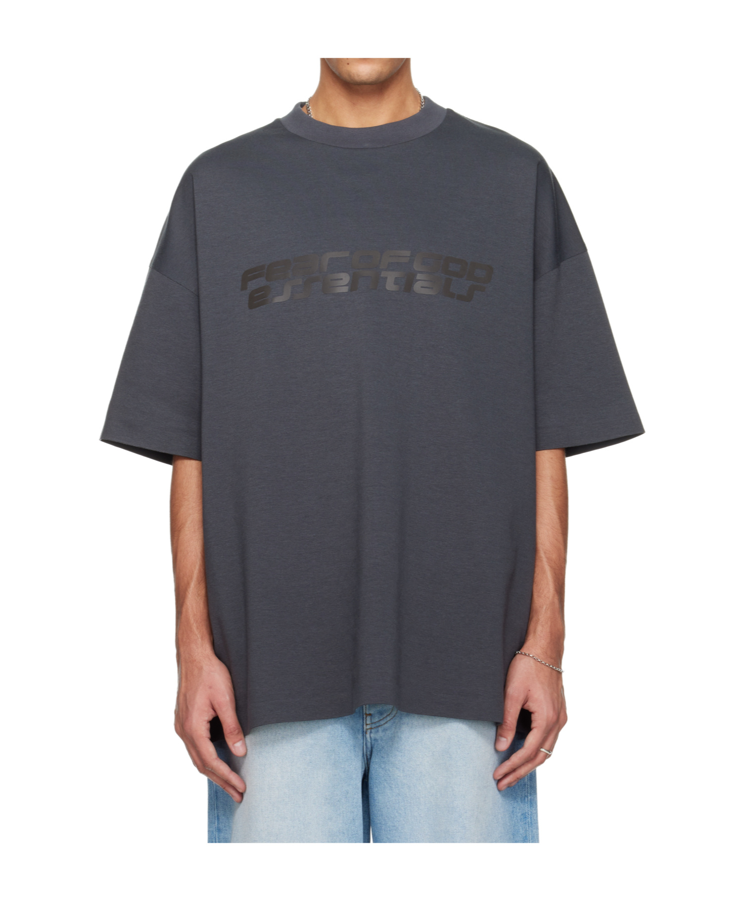 Essentials Gray Holiday 90s Short Sleeve T-shirt In Gray