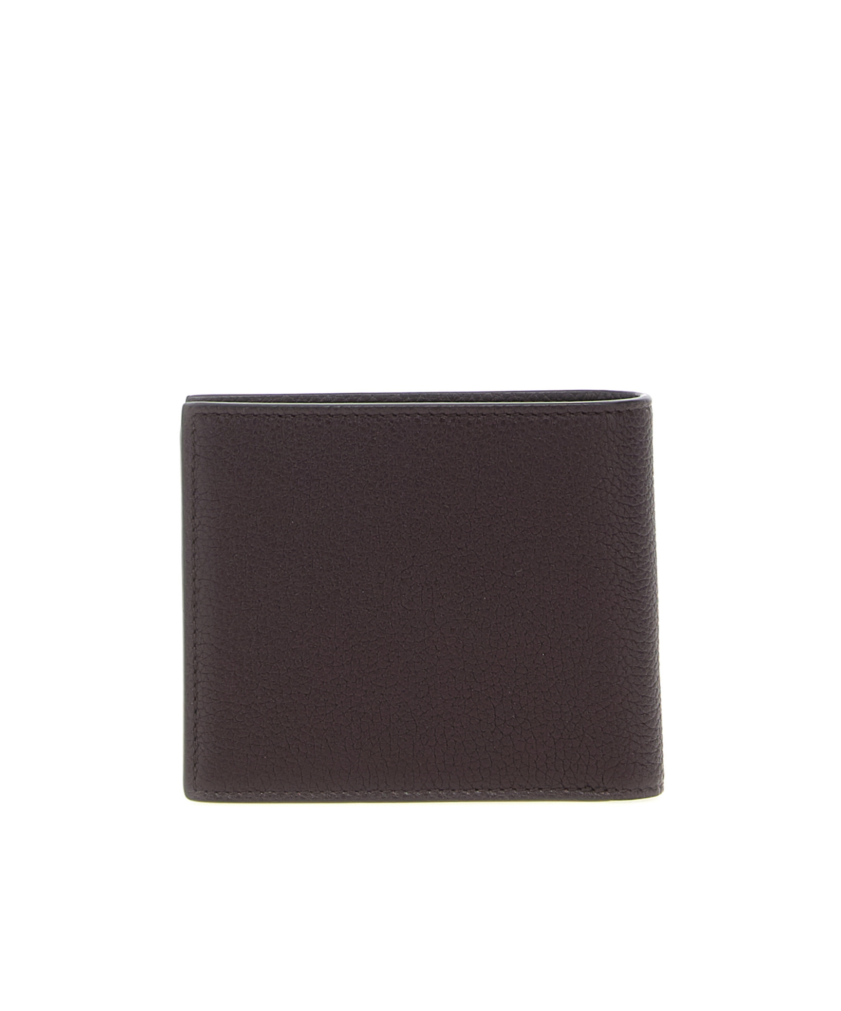 Tom Ford Soft Grain Leather T Line Classic Bifold Wallet In Brown