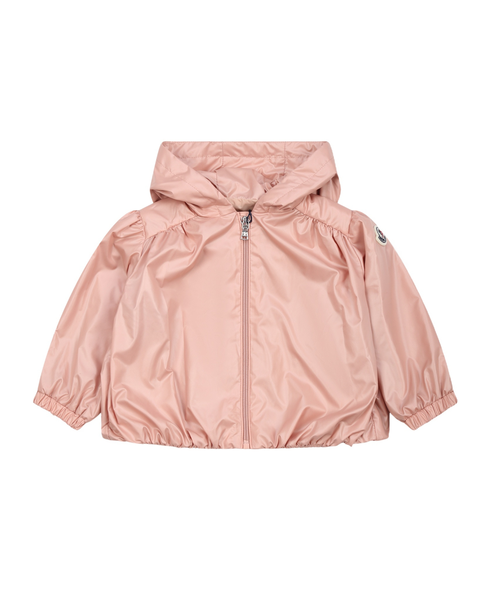 Moncler Long-sleeved Hooded Jacket In Pink