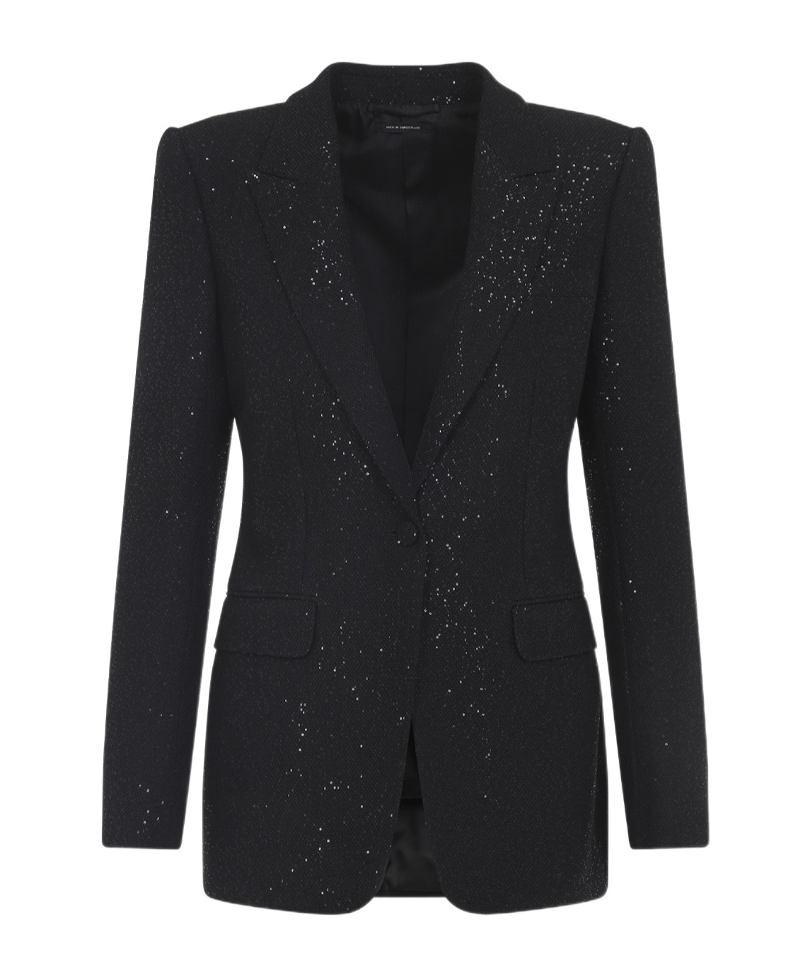 Tom Ford Sequined Single Breasted Jacket In Black