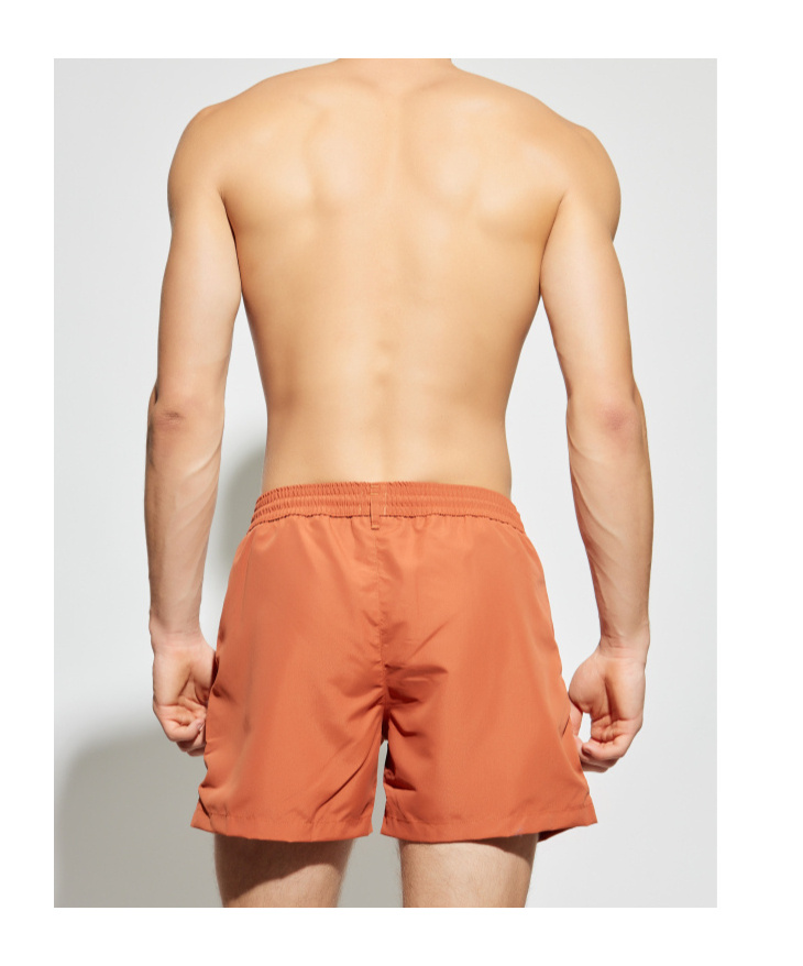 Paul Smith Rust Orange Zebra Logo Swim Shorts In Orange