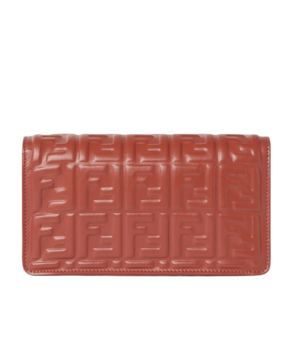 Fendi Sienna Brown Nappa Leather Wallet With Ff Motif In Brown