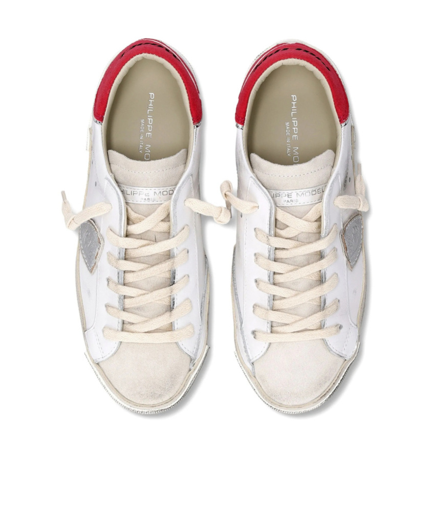 Philippe Model Prsx Lace-up Low-top Casual Shoes In White