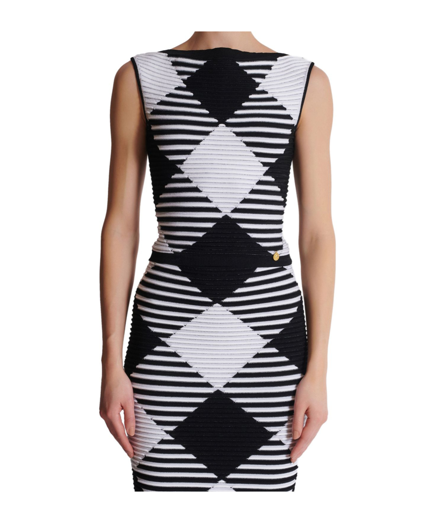 Shop Balmain Sleeveless Sweater In Black