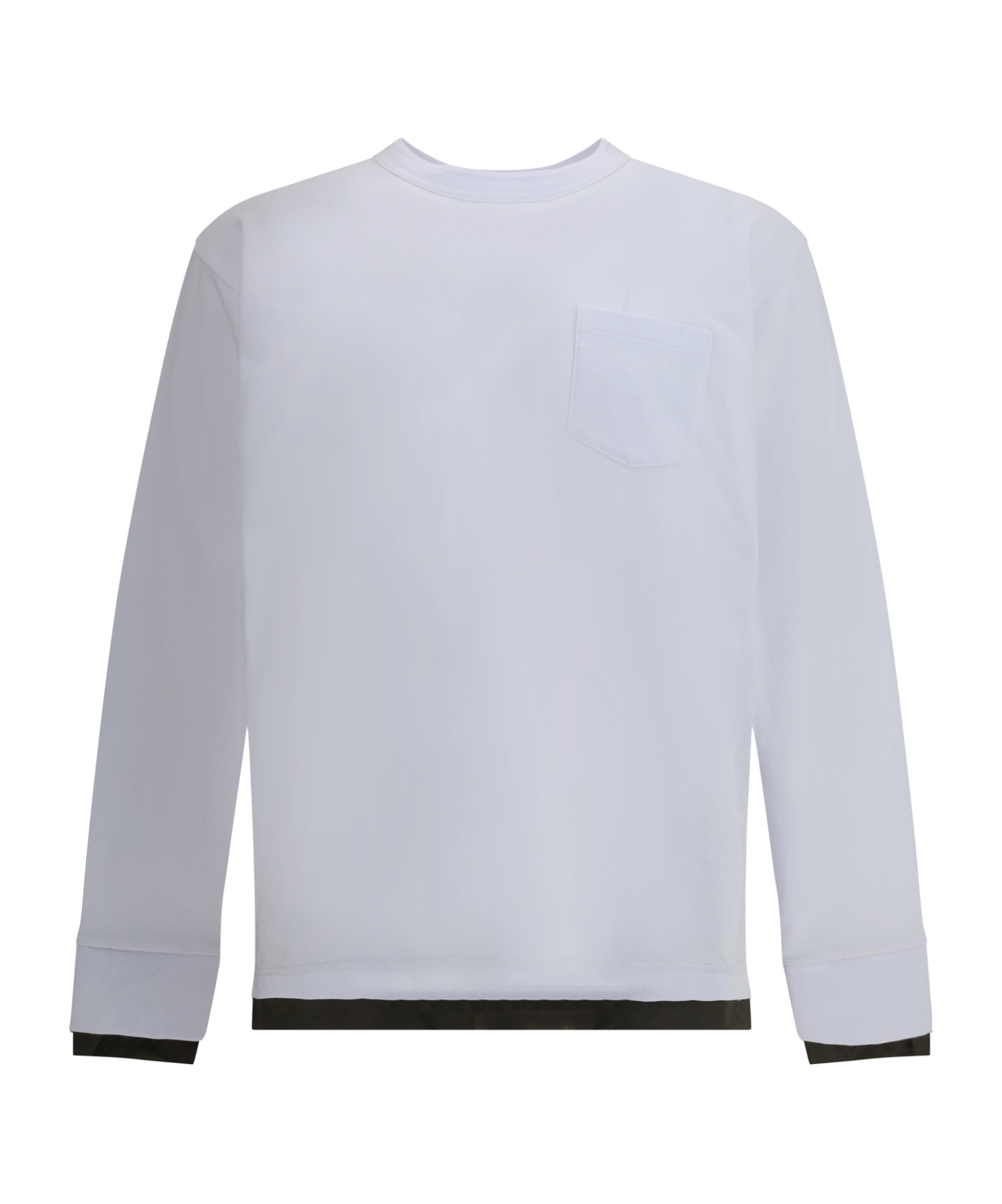 Sacai Cotton Long Sleeve Jersey In White