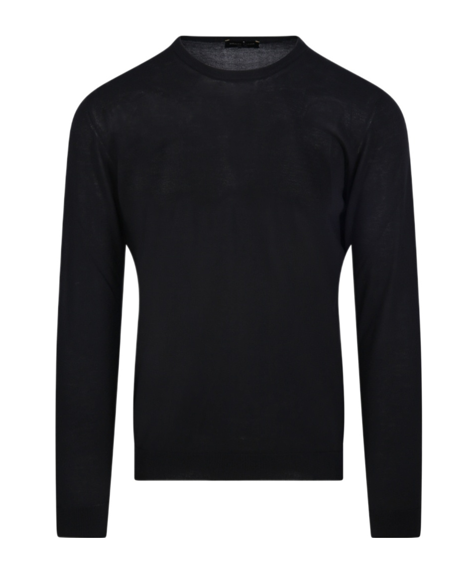 Roberto Collina Round-neck Wool Sweater In Black