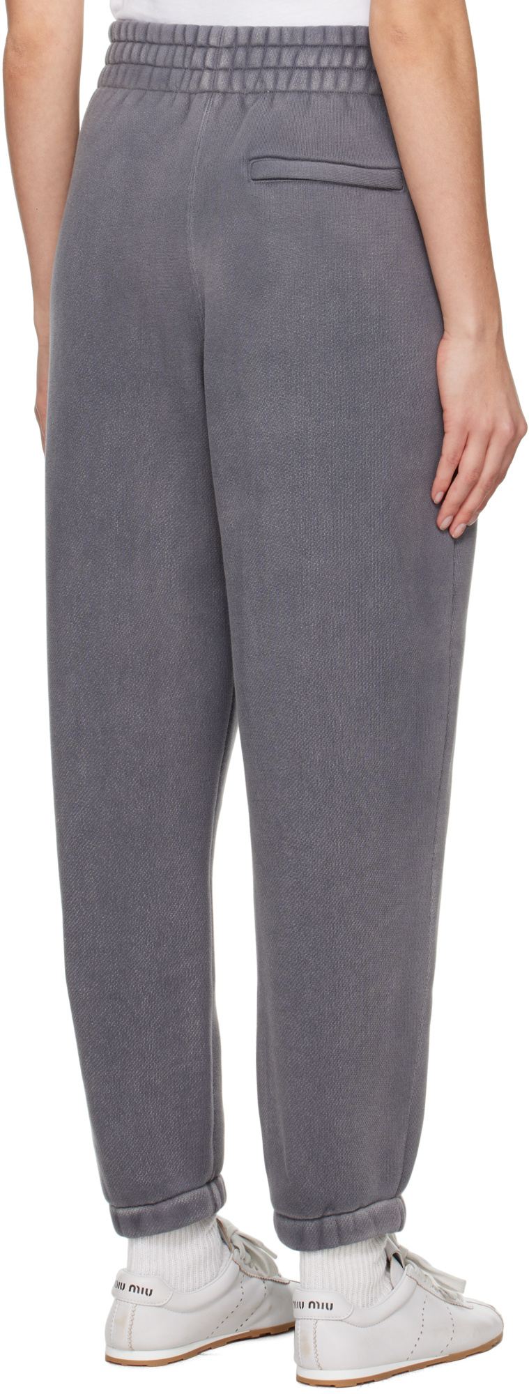 Alexander Wang T T By Alexander Wang Jogger Terry Trousers In Gray