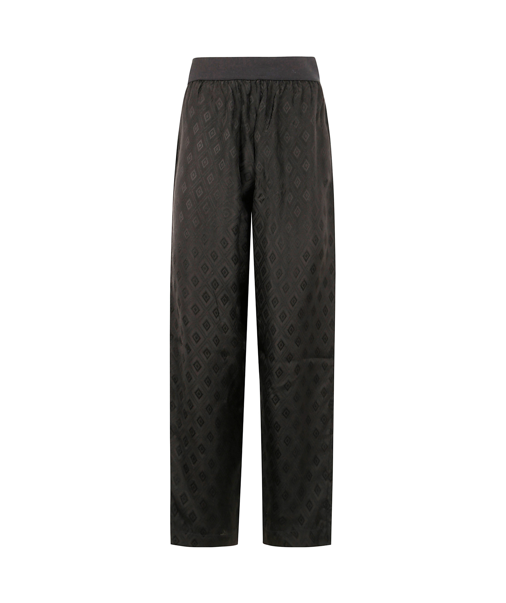 Uma Wang Geometric Pattern Relaxed Fit Elastic Waistband In Black