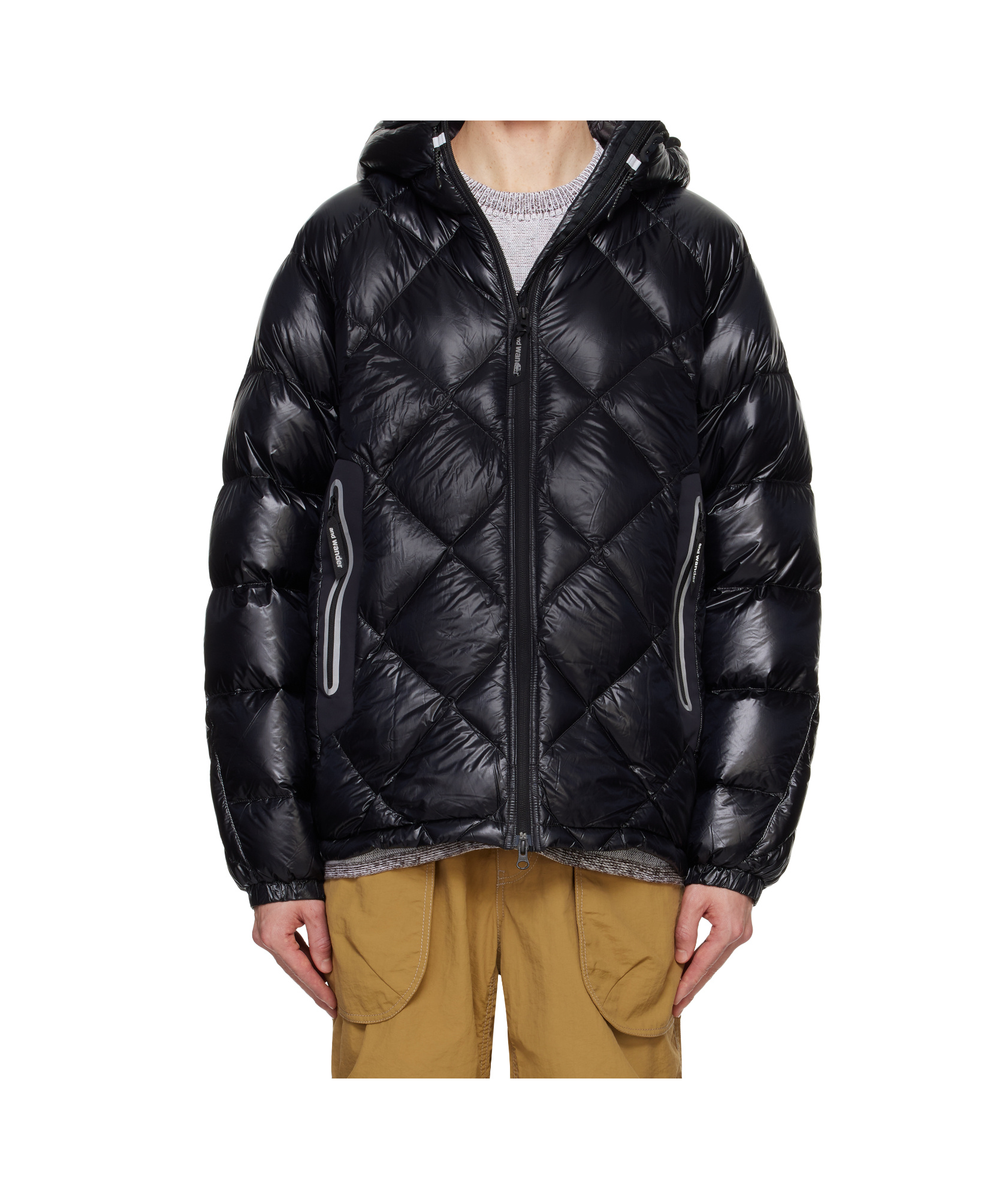 And Wander Long-sleeved Down Jacket In Black