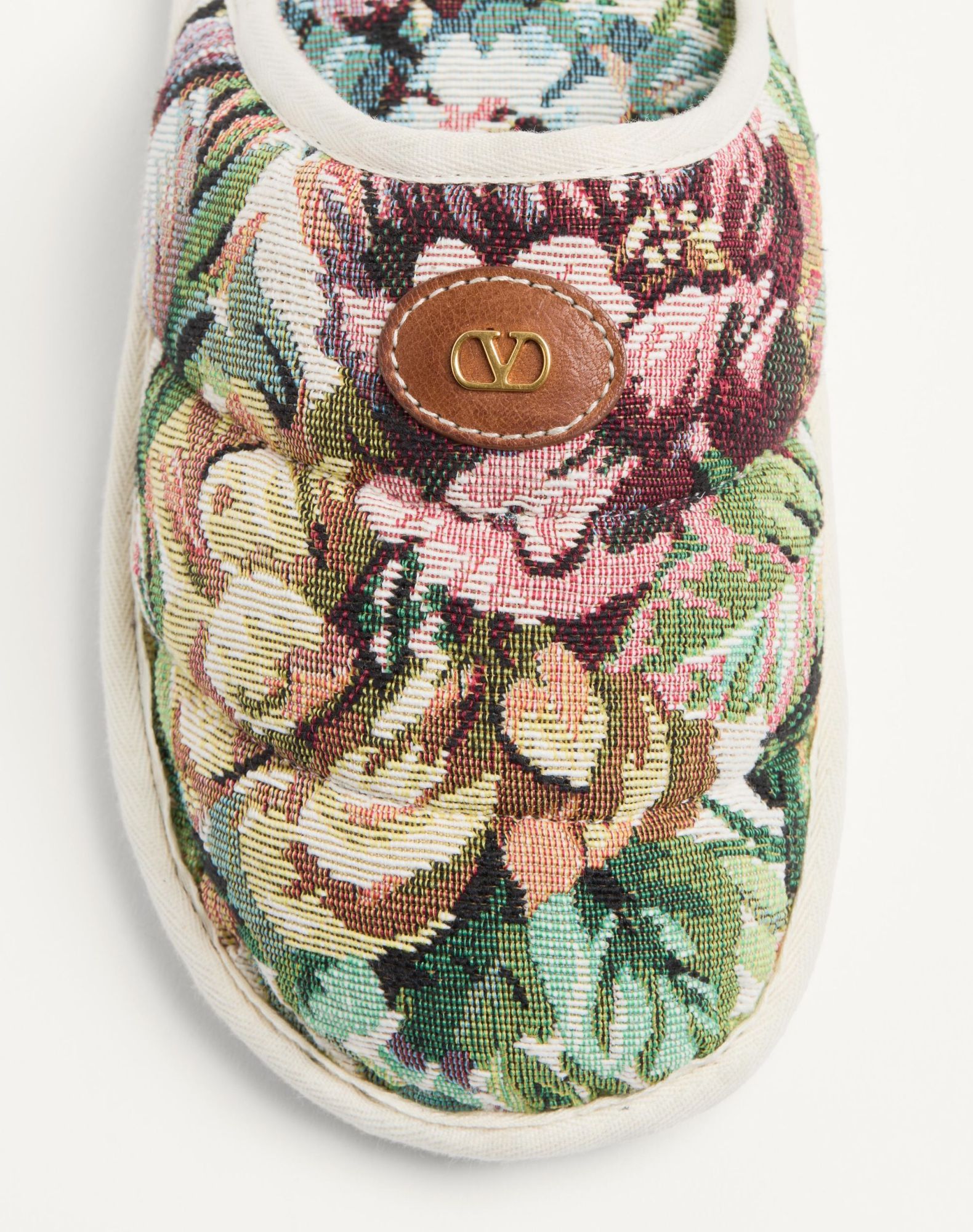 Valentino Round Head Slippers In Multicolor