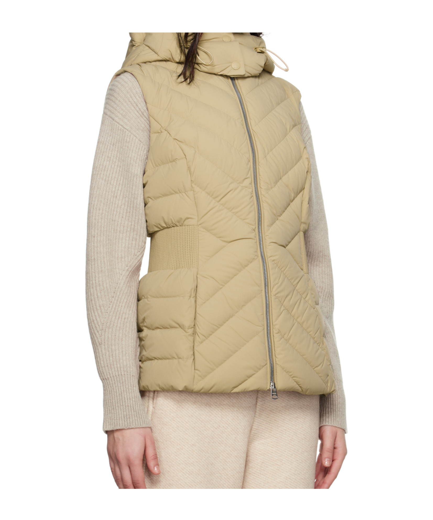 Mackage Beige Hoshi Hooded Light Down Vest In Neutral