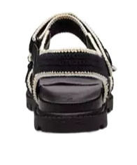 Coach Brynn Crochet Double-strap Sandals In Black