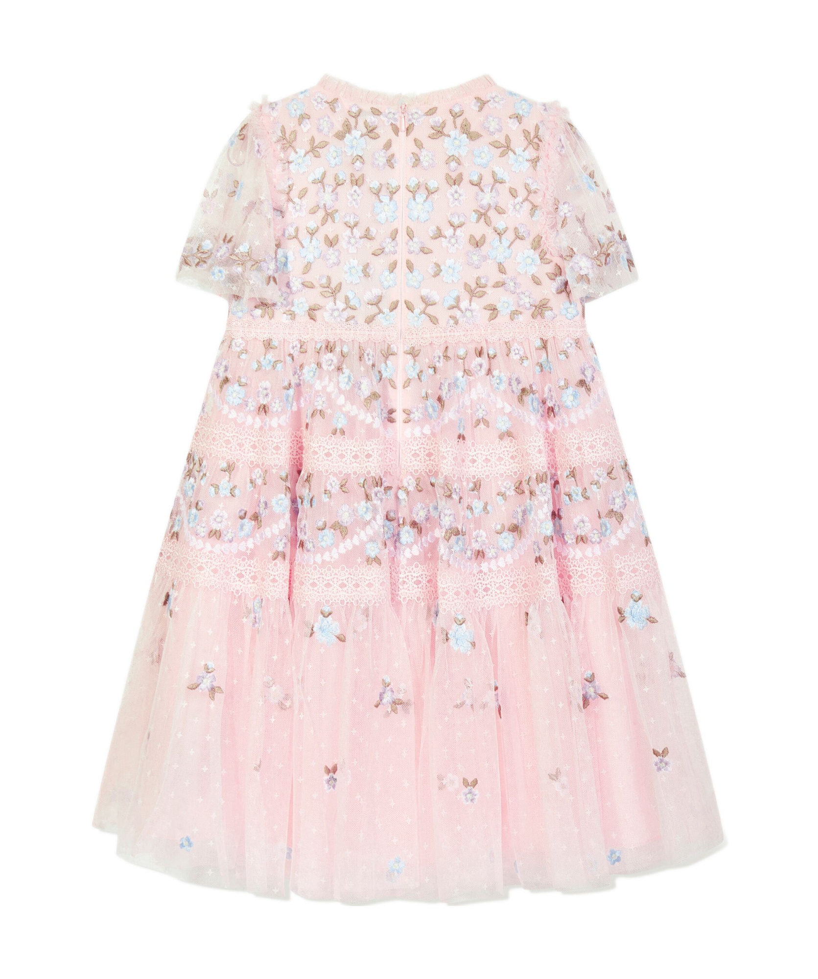 Needle & Thread Short Sleeve Dress In Pink