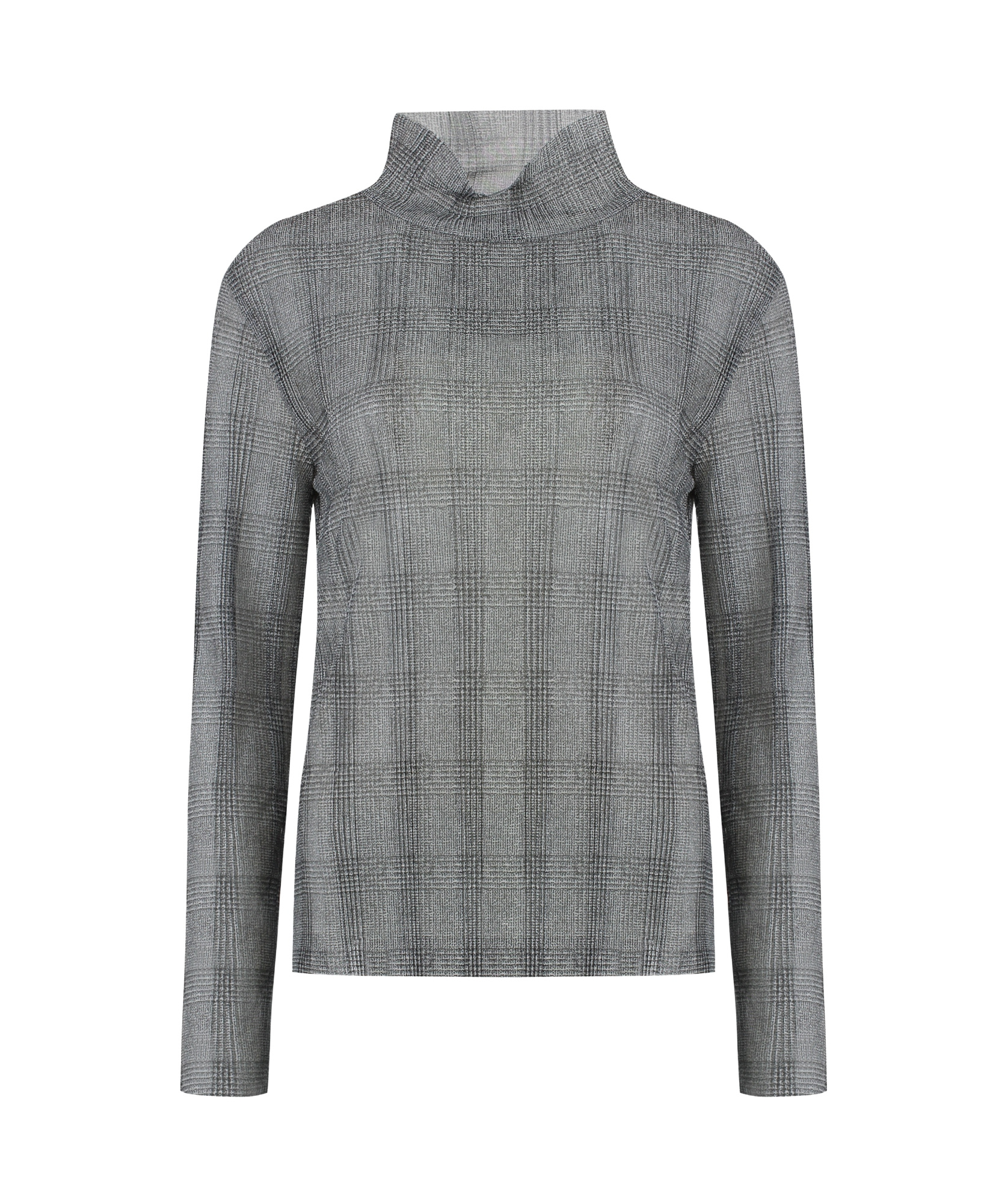 Hugo Boss Pliss�-details Checked T-shirt In Gray