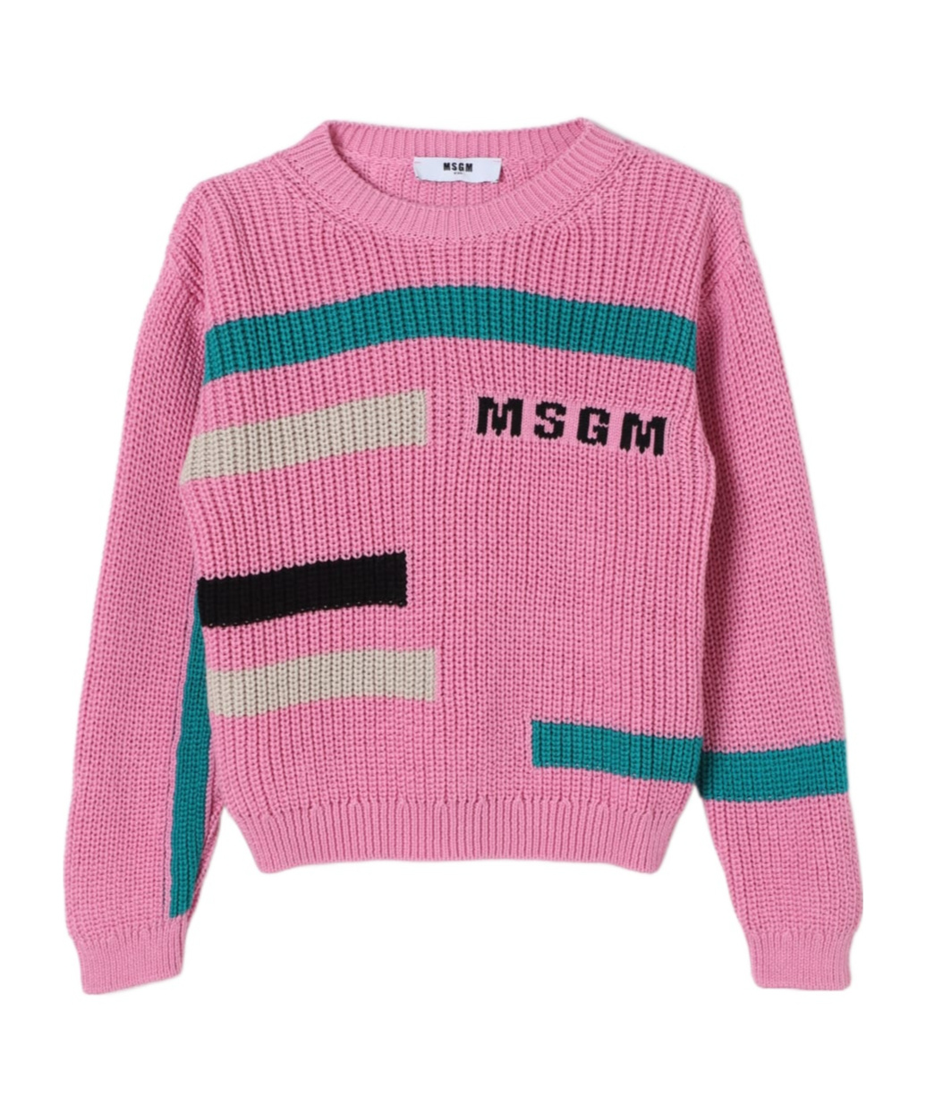 Msgm Long-sleeved Sweater In Pink