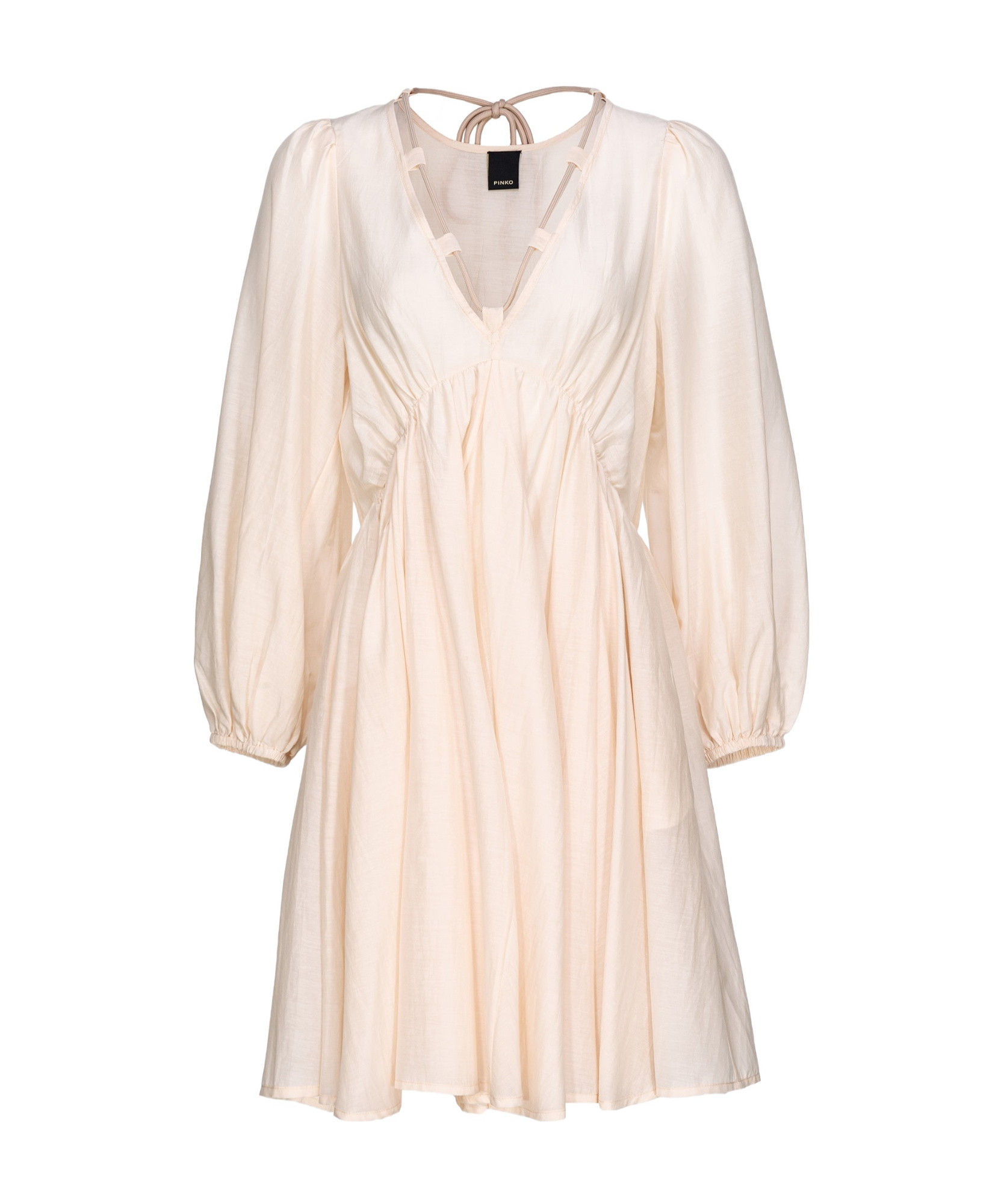 Pinko Poplin Mini Dress In Nude